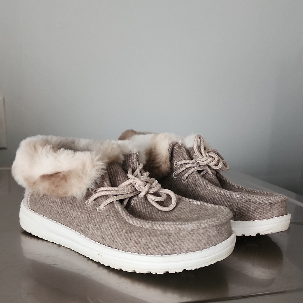 Hey Dude Girl Brit Fur Shoes